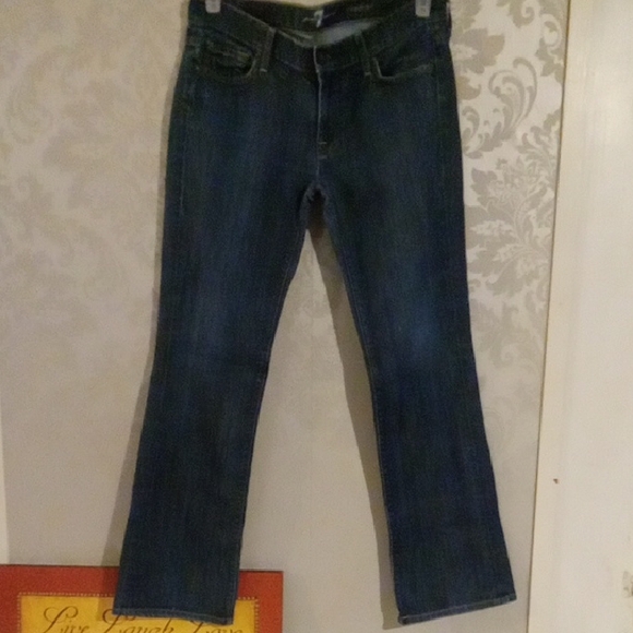 7 For All Mankind Denim - 7 For All Mankind Dark Blue Boot Cut Jeans